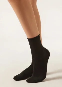 Socke aus Wolle/Baumwolle ohne Bündchen