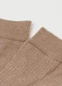 Socken in Rippstrick mit Glitzer