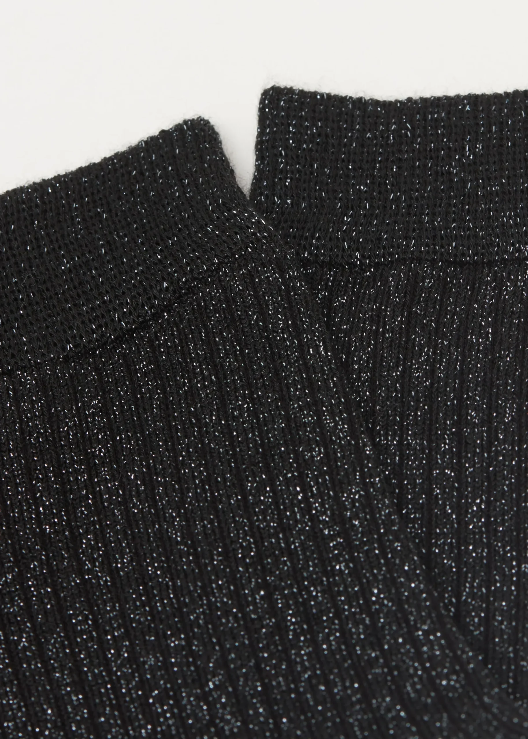 Socken in Rippstrick mit Glitzer