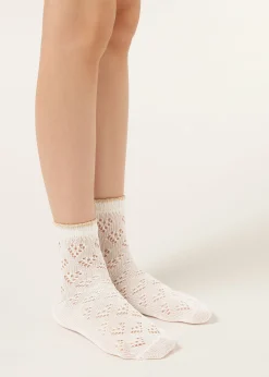 Socken mit Lochmuster für Mädchen