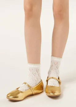 Socken mit Lochmuster für Mädchen