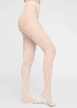 Strumpfhose aus Blumenspitze