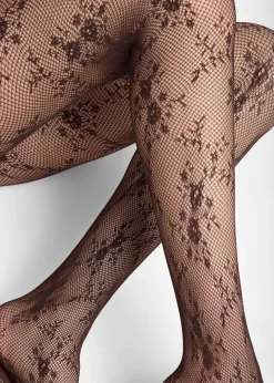 Strumpfhose aus Blumenspitze