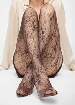 Strumpfhose aus Blumenspitze