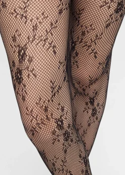 Strumpfhose aus Blumenspitze