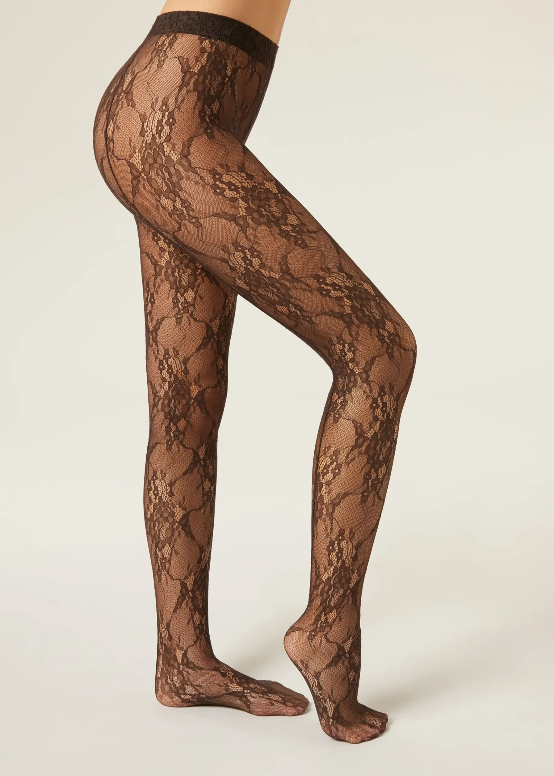 Strumpfhose aus Blumenspitze
