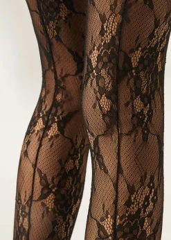Strumpfhose aus Blumenspitze
