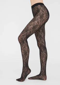 Strumpfhose aus Blumenspitze
