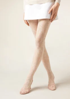 Strumpfhose aus Blumenspitze