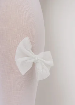 Strumpfhose mit Schleife für Mädchen