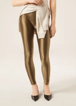 Superglänzende satinierte Leggings