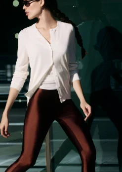 Superglänzende satinierte Leggings