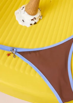 Tanga-Bikinihose Bicolor Piping