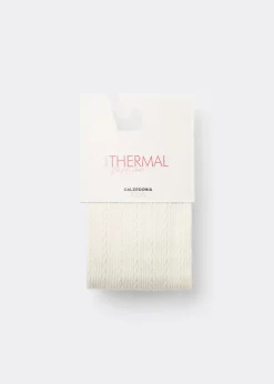 Thermostrumpfhose mit Flechtmotiv für Mädchen