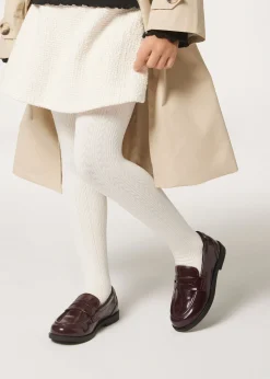 Thermostrumpfhose mit Flechtmotiv für Mädchen