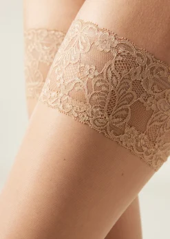 Transparente halterlose Strümpfe 20Denier