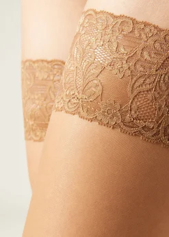 Transparente halterlose Strümpfe 20Denier