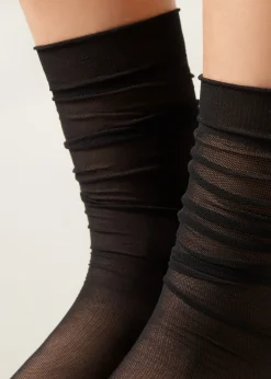 Transparente kurze Socken