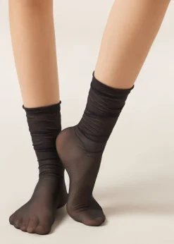 Transparente kurze Socken