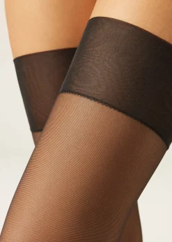 Transparente Strapsstrümpfe 20 Denier