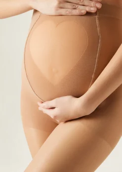 Transparente Strumpfhose 20 Denier Maternity mit transparentem Herz