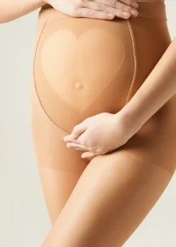Transparente Strumpfhose 20 Denier Maternity mit transparentem Herz