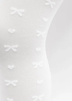Transparente Strumpfhose mit Schleife für Mädchen