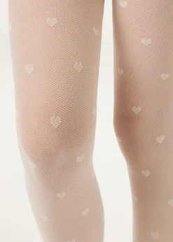 Transparente Strumpfhose mit Schleife für Mädchen