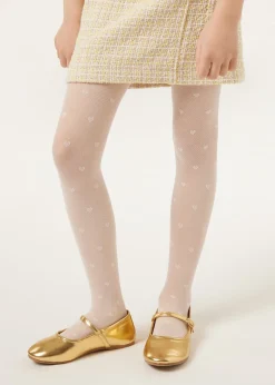 Transparente Strumpfhose mit Schleife für Mädchen
