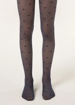 Transparente Strumpfhose mit Schleife für Mädchen