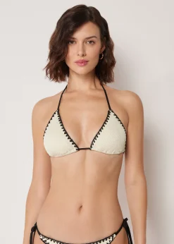 Triangel-Bikinioberteil Bicolor Embroidery