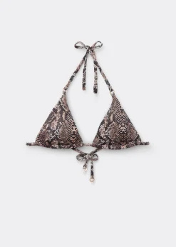 Triangel-Bikinioberteil Classic Snake