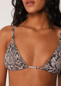 Triangel-Bikinioberteil Classic Snake
