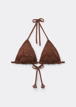 Triangel-Bikinioberteil Floral Crochet