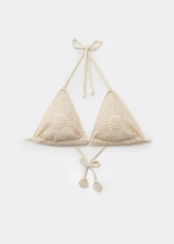 Triangel-Bikinioberteil Floral Crochet