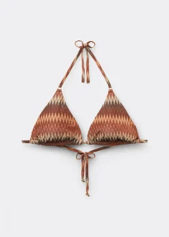 Triangel-Bikinioberteil Golden Chevron