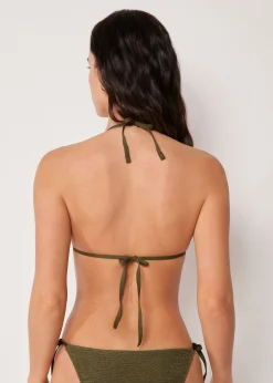 Triangel-Bikinioberteil mit herausnehmbaren Polstern Crinkle Waves