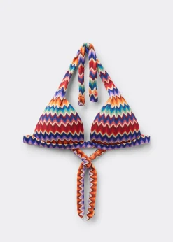 Triangel-Bikinioberteil mit Polsterung Vibrant Chevron