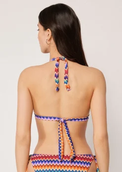 Triangel-Bikinioberteil mit Polsterung Vibrant Chevron