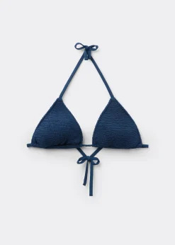 Triangel-Bikinioberteil mit herausnehmbaren Polstern Crinkle Waves