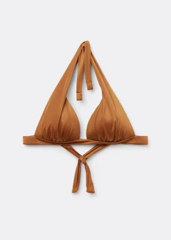 Triangel-Bikinioberteil mit abgestufter Wattierung Shiny Satin