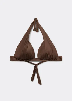 Triangel-Bikinioberteil mit abgestufter Wattierung Shiny Satin