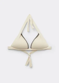Triangel-Bikinioberteil mit Wattierung Bicolor Embroidery