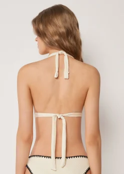 Triangel-Bikinioberteil mit Wattierung Bicolor Embroidery