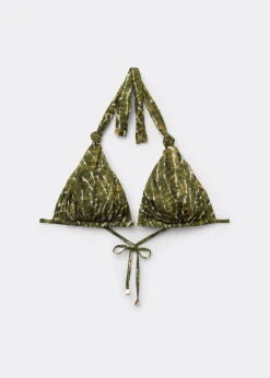 Triangel-Bikinioberteil Natural Tie-Dye