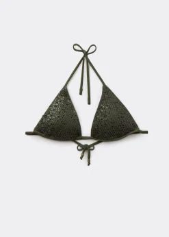 Triangel-Bikinioberteil Sequin Net