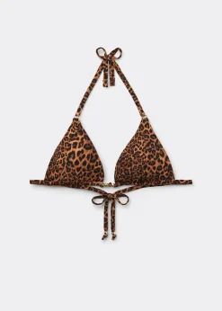 Triangel-Bikinioberteil Wild Animalier