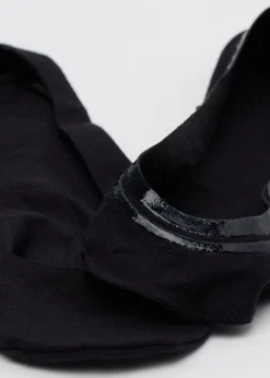 Unsichtbare Damen-Baumwollsocken mit Silikon an den Rändern