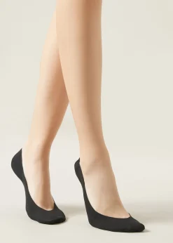 Unsichtbare Damen-Baumwollsocken mit Silikon an den Rändern