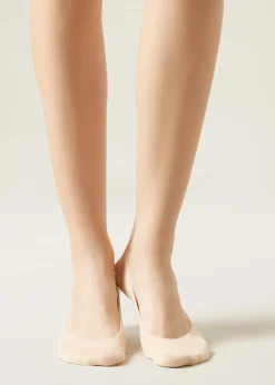 Unsichtbare Damen-Baumwollsocken mit Silikon an den Rändern